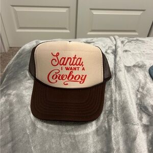 Brown and White Trucker Hat